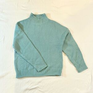 Fashion Light Blue Knit Sweater